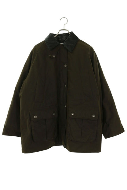 Miu Miu Waxed Padded Leather Trim Jacket Olive Size 36