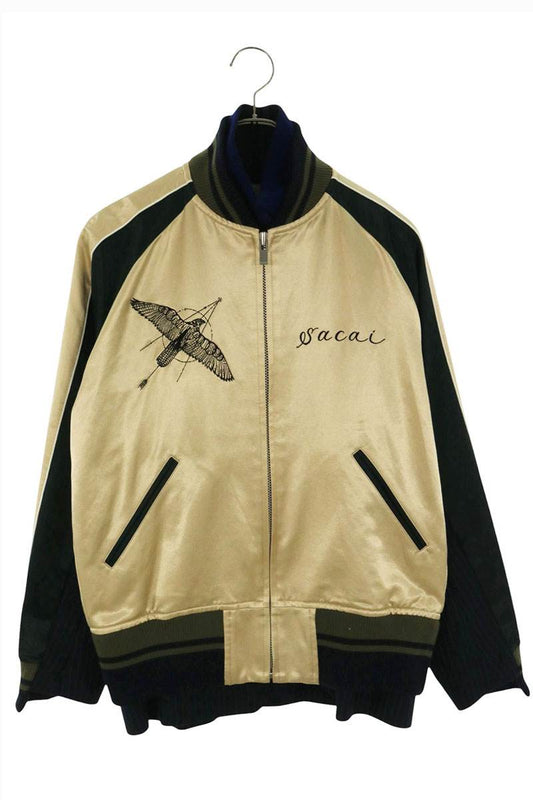 Sacai 19SS Dr. Woo Docking Sukajan Jacket Beige Size 2