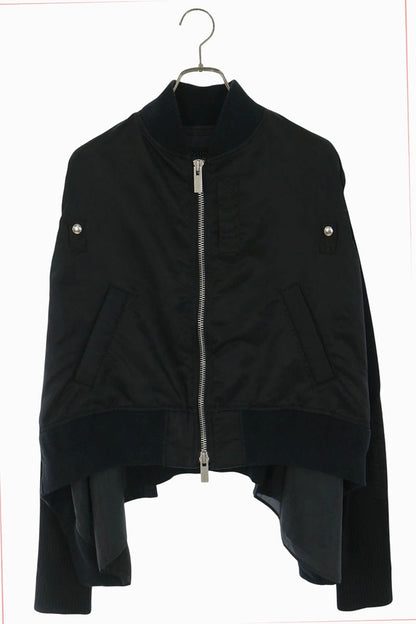 Sacai Black Fabric Combo MA-1 Bomber Size 2