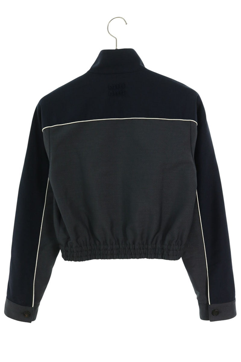 miumiu Kid Mohair Back Logo Zip Blouson Jacket Size 38