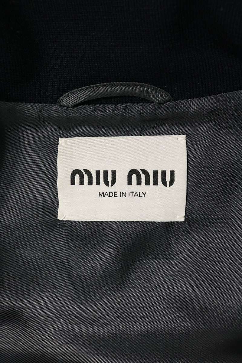 miumiu Kid Mohair Back Logo Zip Blouson Jacket Size 38