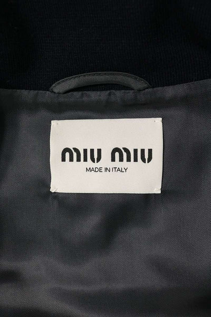 miumiu Kid Mohair Back Logo Zip Blouson Jacket Size 38