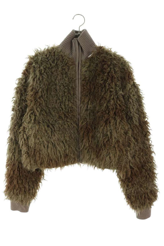 ACNE STUDIOS Faux Fur Zip Bomber Jacket Brown Size XS