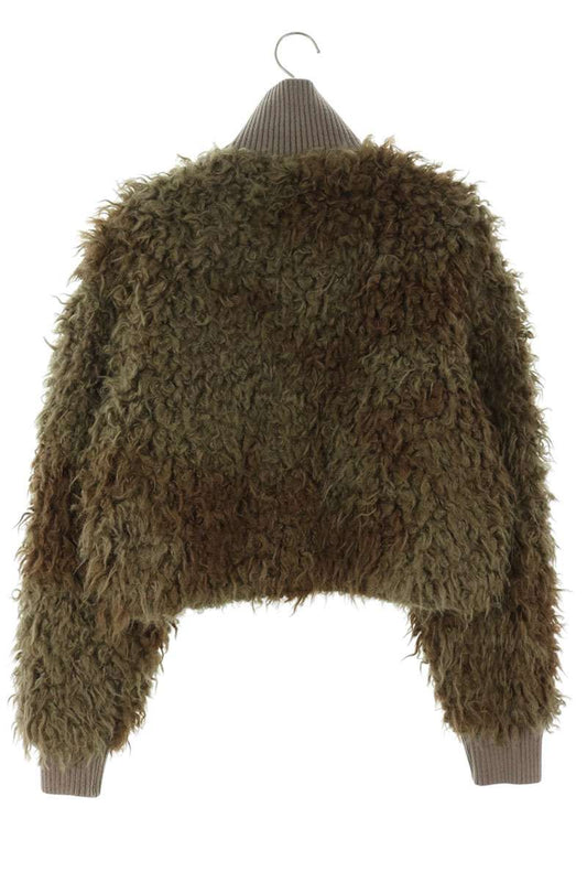 ACNE STUDIOS Faux Fur Zip Bomber Jacket Brown Size XS