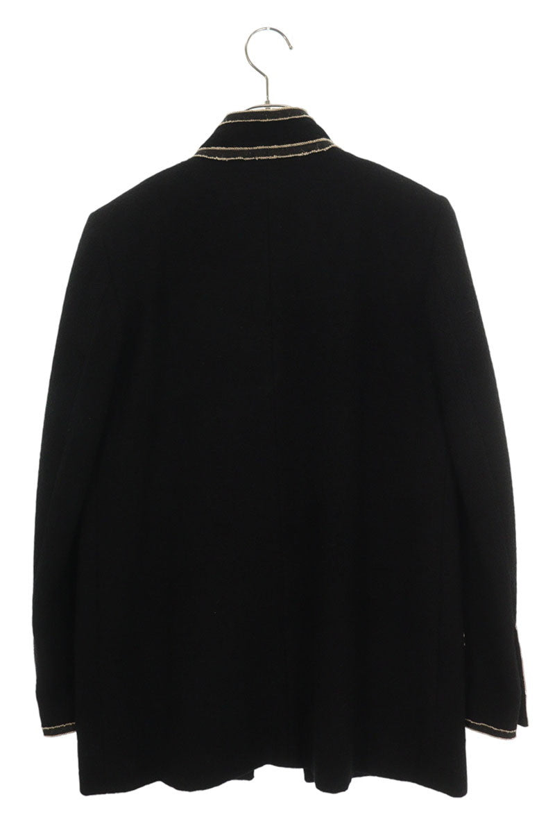 Chanel (14C) High-Neck Open Front Wool/Silk Blend Size 38