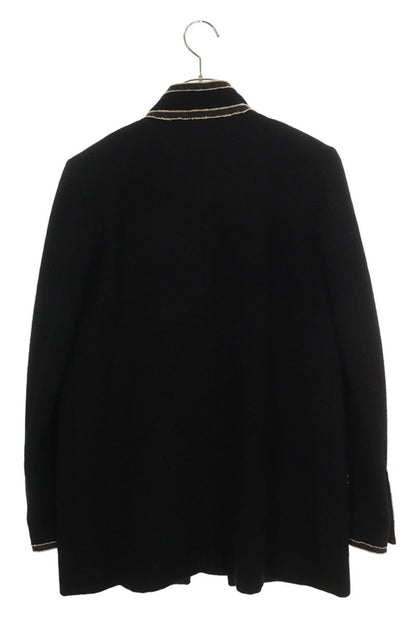 Chanel (14C) High-Neck Open Front Wool/Silk Blend Size 38
