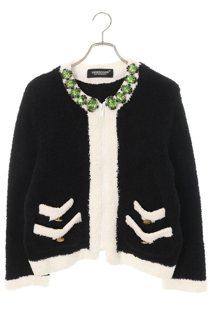 Undercover Bijou Collarless Jacket Black Size 2