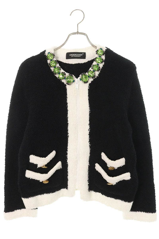 Undercover Bijou Collarless Jacket Black Size 2