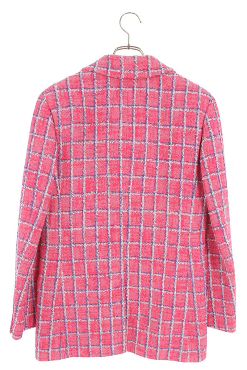 Chanel Pink Cocobutton Tweed Jacket Size 34