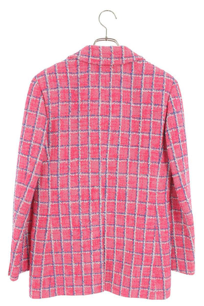 Chanel Pink Cocobutton Tweed Jacket Size 34