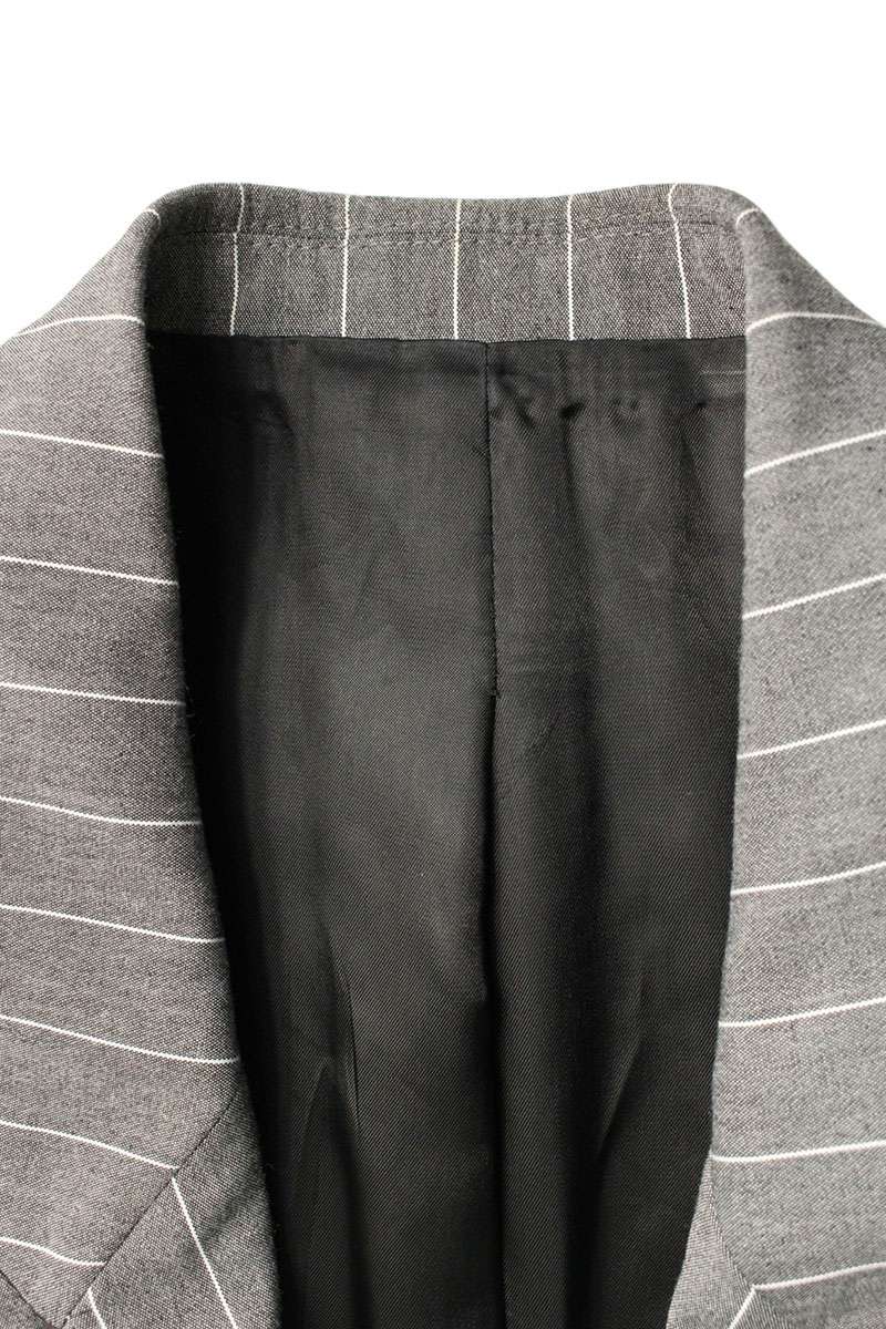 The Attico Grey White Striped Blazer Jacket Size 38