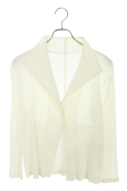 Vintage Pleated Polyester Jacket White 16AW Size 3