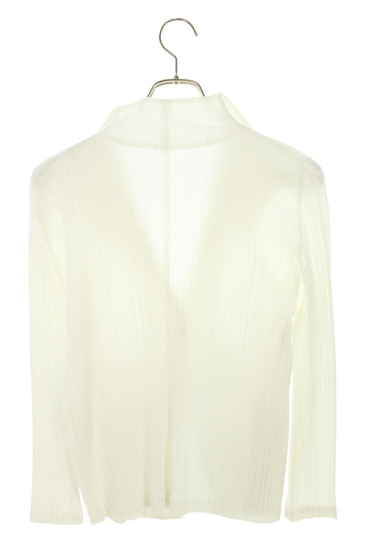Vintage Pleated Polyester Jacket White 16AW Size 3