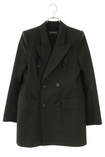 Balenciaga Gray Glencheck Wool Jacket Size 34