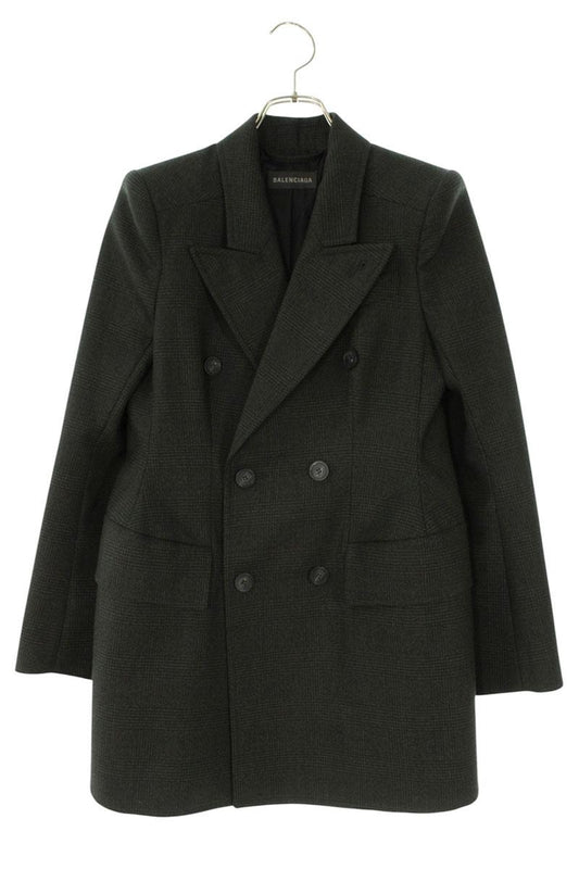 Balenciaga Gray Glencheck Wool Jacket Size 34