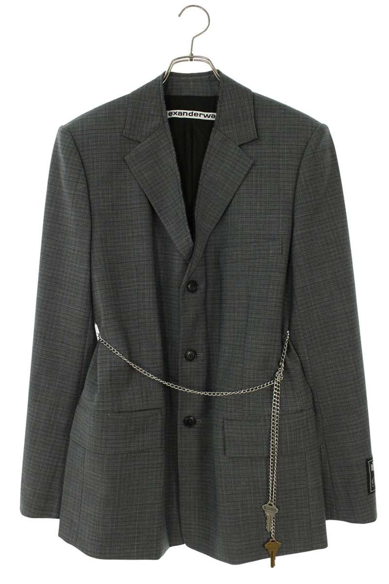 Alexander Wang Chain 3-Button Blazer Grey Size S