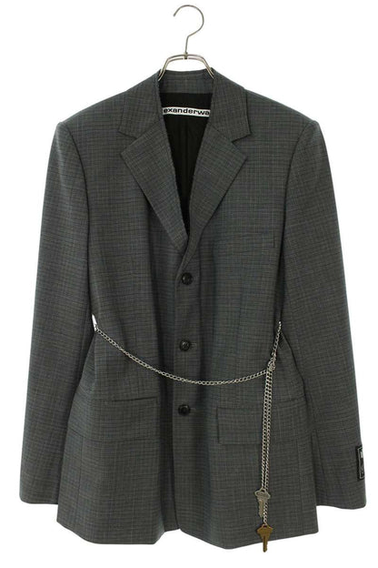 Alexander Wang Chain 3-Button Blazer Grey Size S