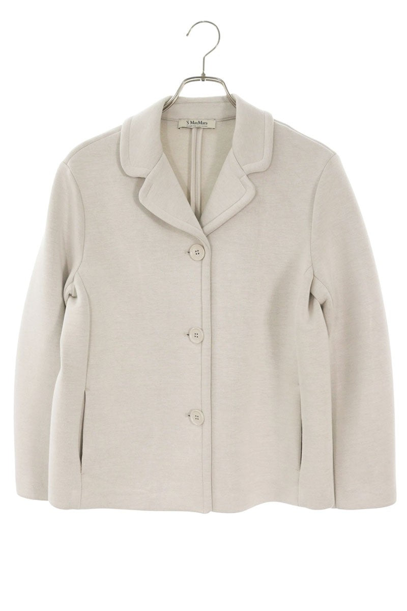 Vintage Light Gray Bonding Jacket Viscose Blend Size S