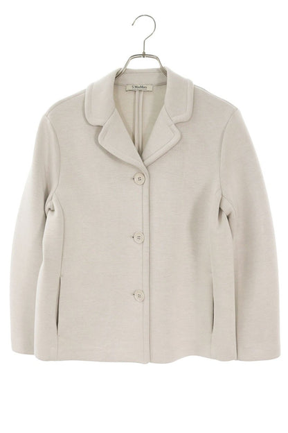 Vintage Light Gray Bonding Jacket Viscose Blend Size S
