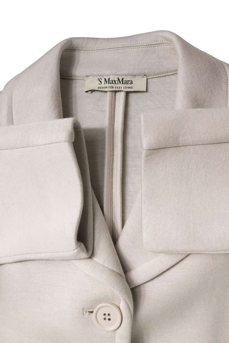 Vintage Light Gray Bonding Jacket Viscose Blend Size S