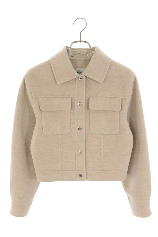 Hermes Ivory Cashmere Double Face Jacket Size 34