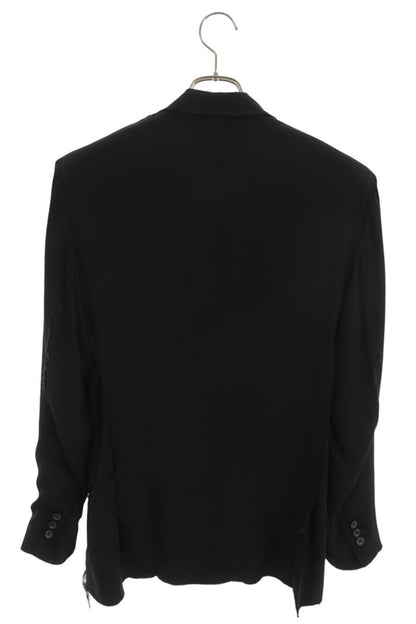 Vintage Cut-off Double Breasted Acetate Jacket Black Size 36