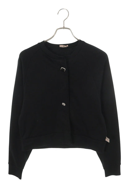 Japanese Brand Black Cotton Collarless Snap Jacket Size 14