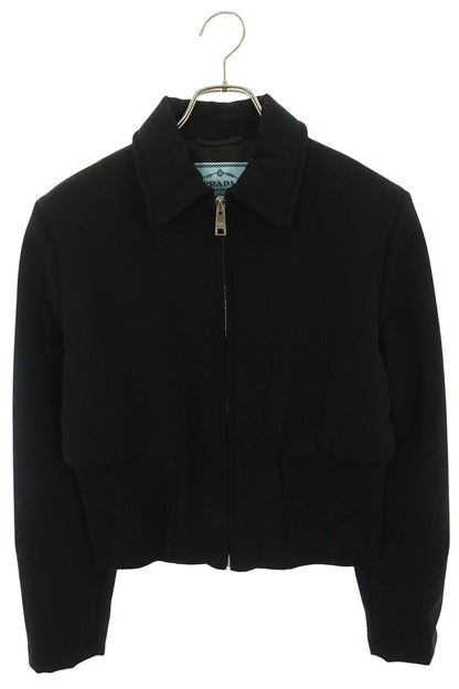 Prada Black Nylon Cropped Jacket Size 40