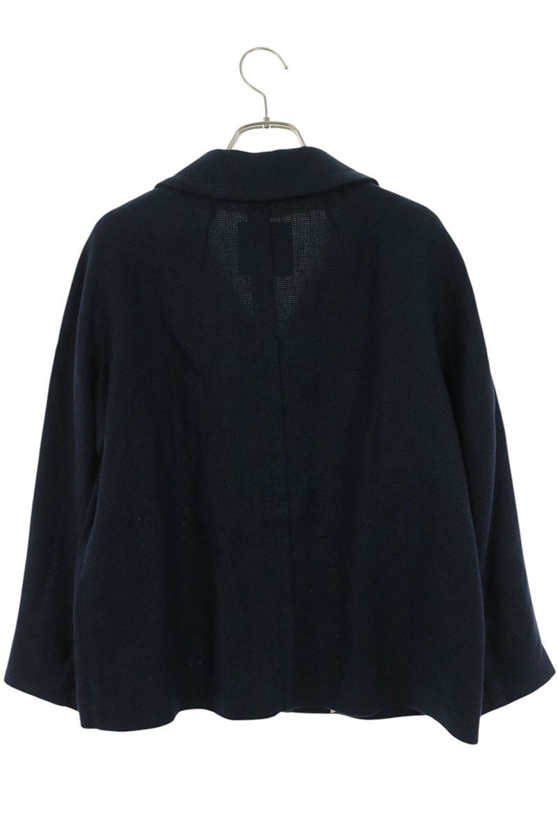 Vintage Cotton Linen Navy Jacket Size 38