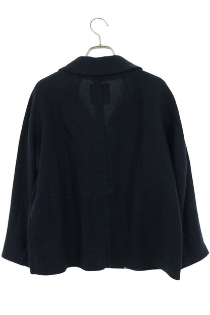 Vintage Cotton Linen Navy Jacket Size 38