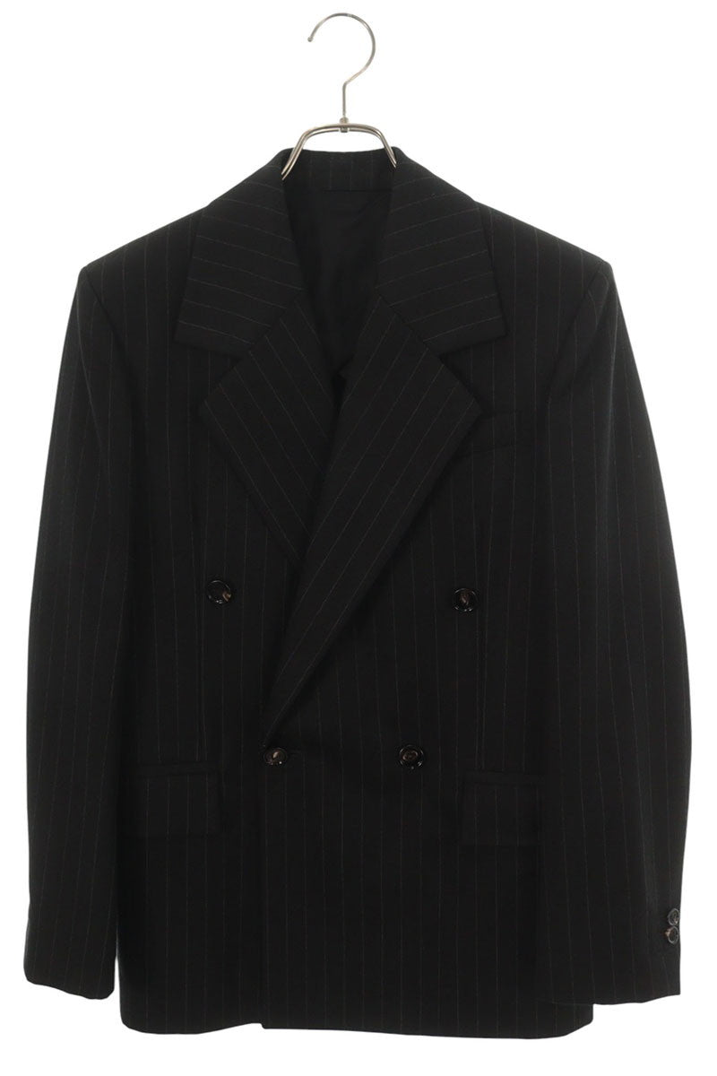 Bottega Veneta Black Pinstripe Wool Jacket Size 36