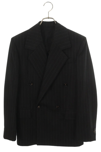 Bottega Veneta Black Pinstripe Wool Jacket Size 36