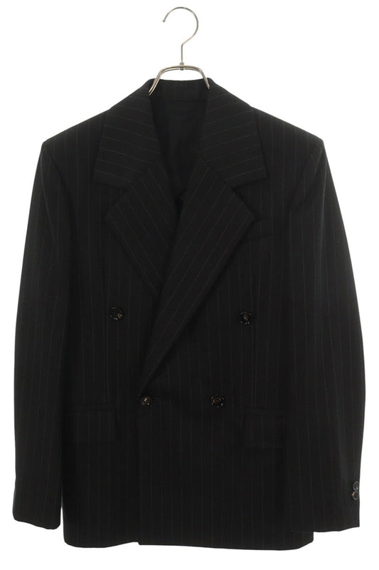 Bottega Veneta Black Pinstripe Wool Jacket Size 36