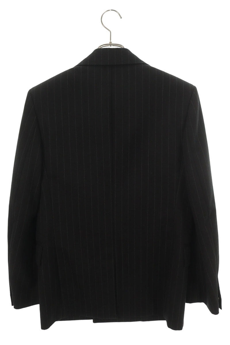 Bottega Veneta Black Pinstripe Wool Jacket Size 36