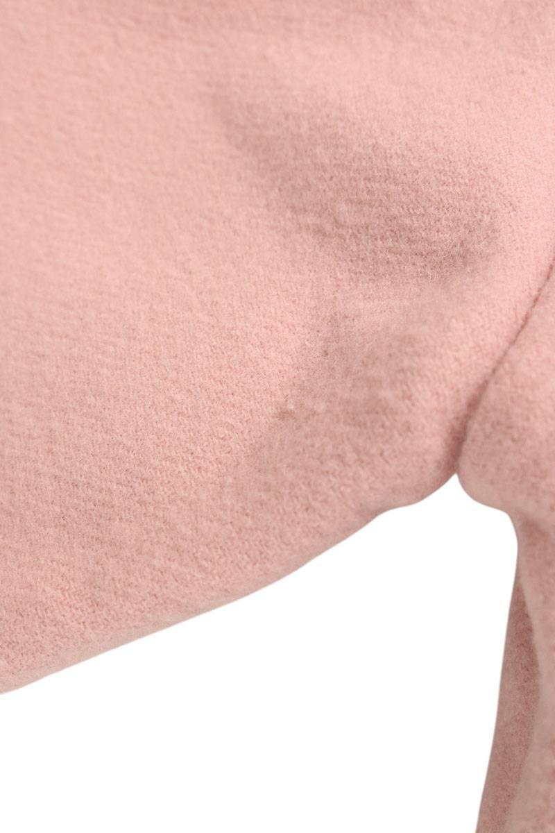 miumiu Stud Embellished Wool Jacket Pink/Silver Size 36