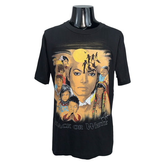 MICHAEL JACKSON 90s Black Or White Single Stitch Size L