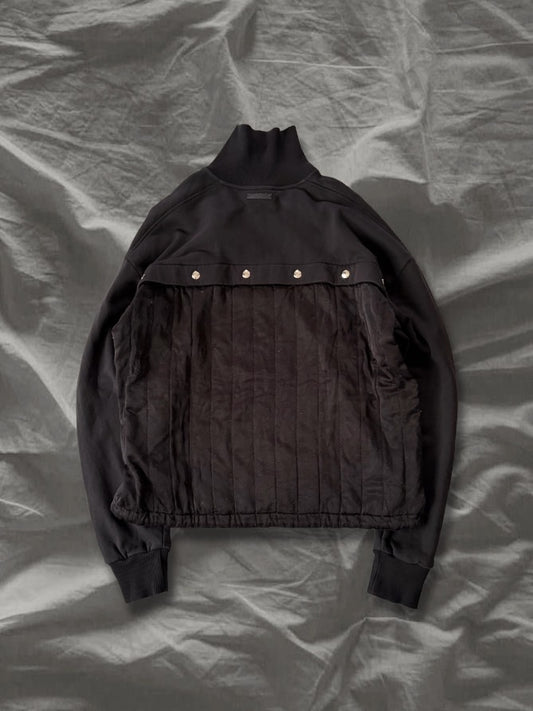 DIESEL BLACKGOLD Cotton Quilted Half-Zip Sweatshirt Size XS