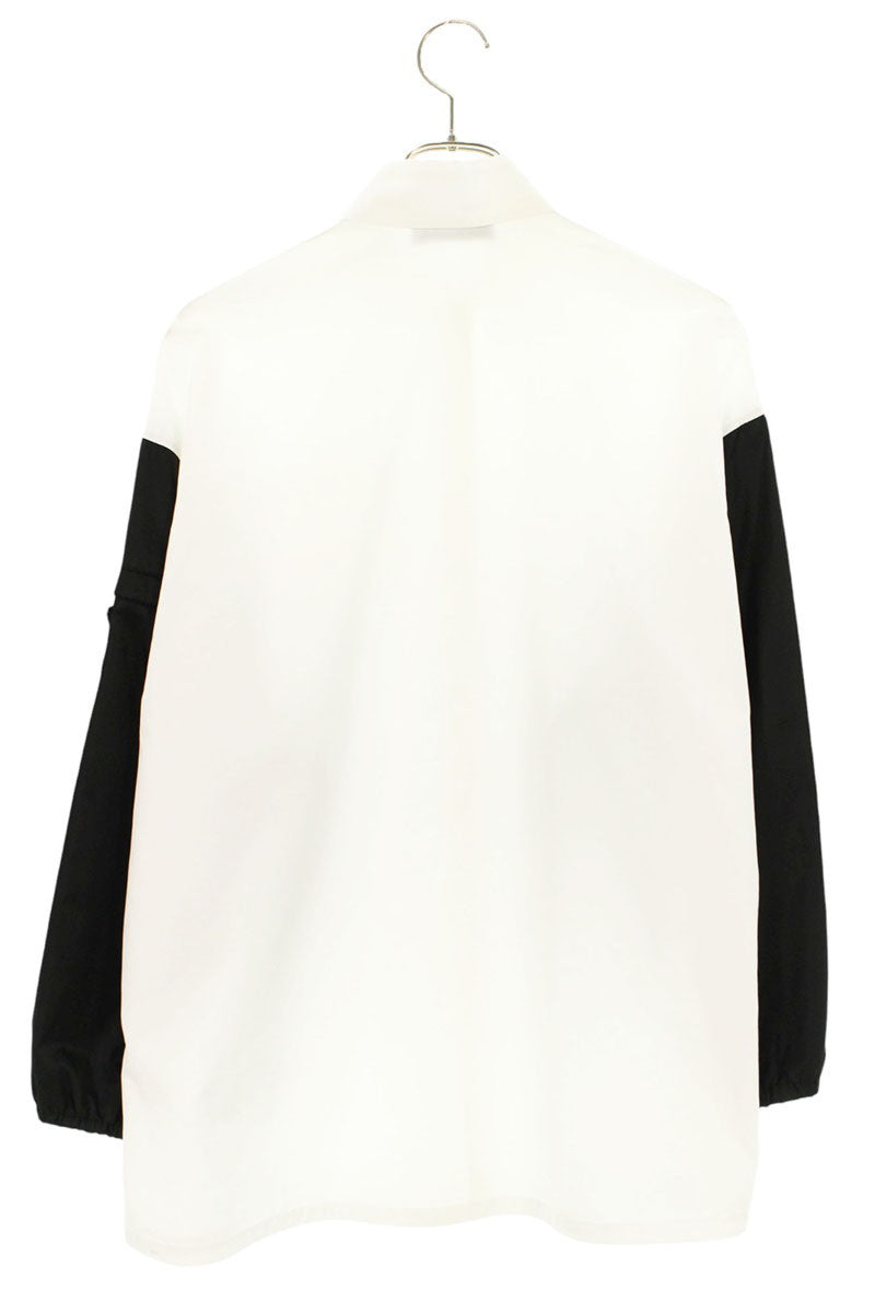 Prada White & Black Cotton Long Sleeve Shirt Size 36