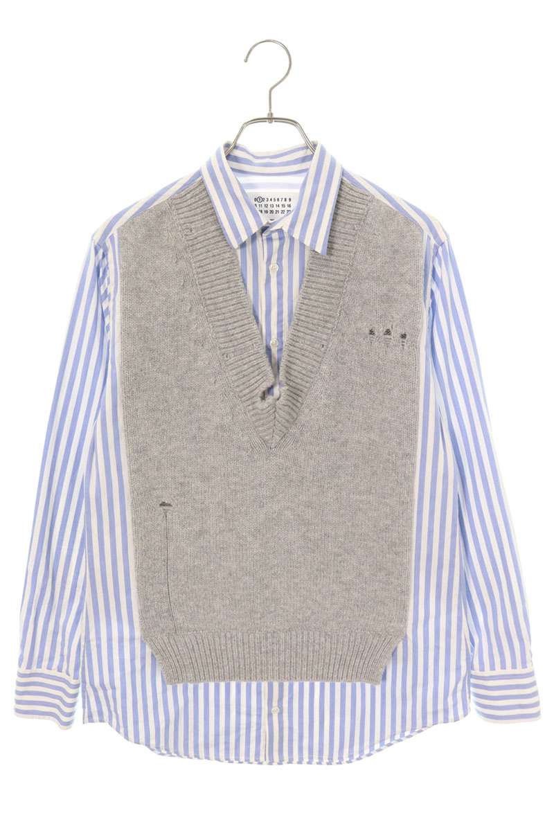 Maison Margiela 21AW Knit Docking Stripe Sweater Size 38