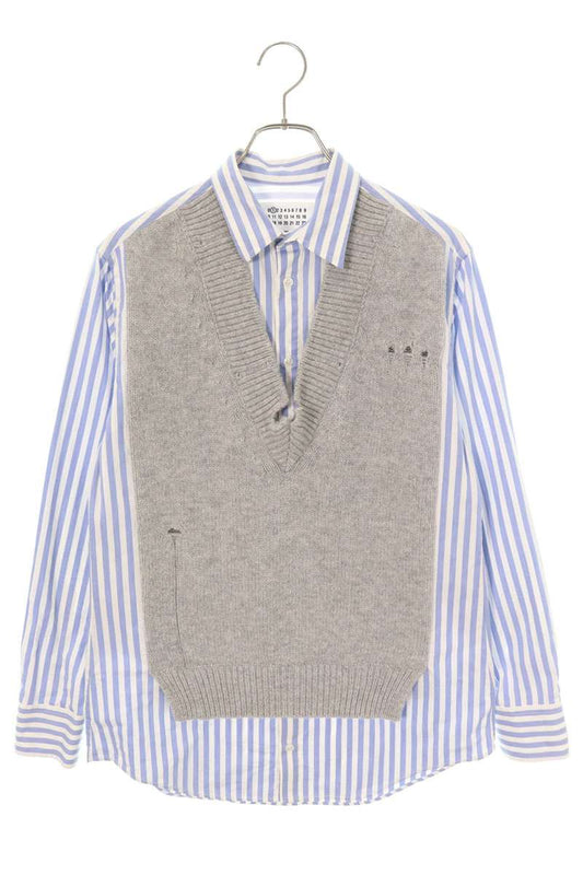 Maison Margiela 21AW Knit Docking Stripe Sweater Size 38