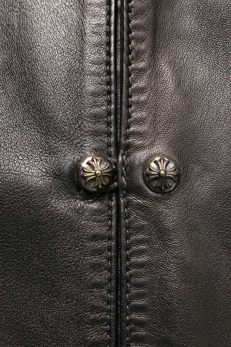 Chrome Hearts Cross Ball Button Long Shirt Black Size M