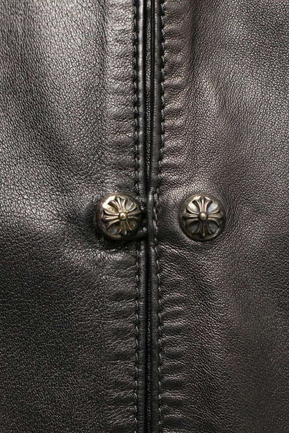 Chrome Hearts Cross Ball Button Long Shirt Black Size M