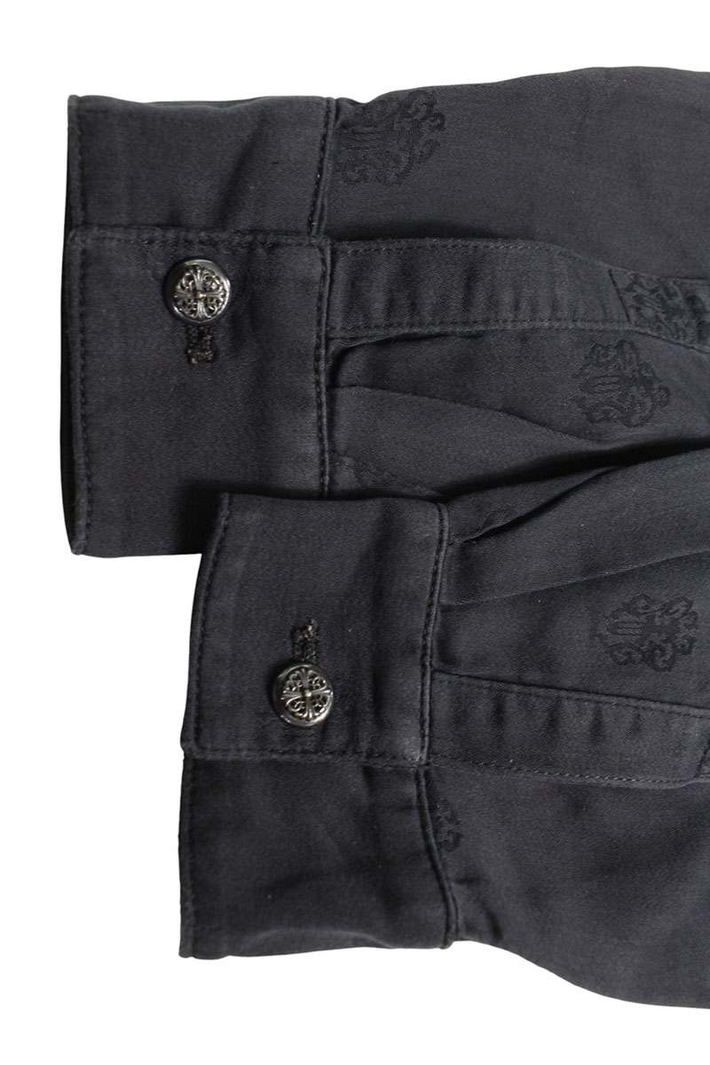 Chrome Hearts Vine Dagger Embroidered Black Silver Size M