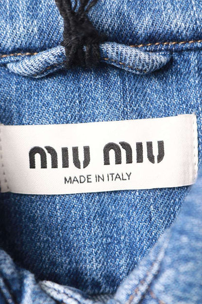 Miu Miu Logo Patch Denim Shirt 25AW Size 44