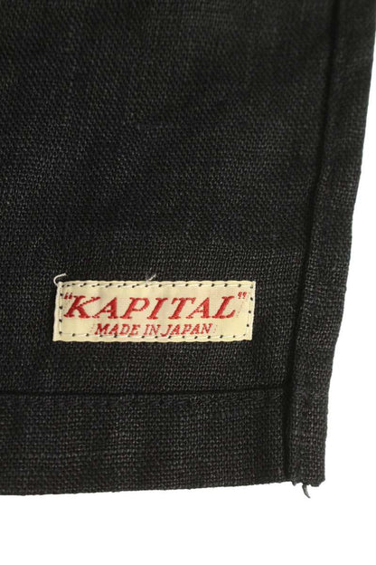 Kapital Black Frill Canvas Pullover Sleeve Shirt Size 1