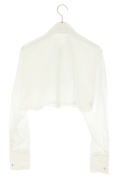 Prada Stone Cuff Cropped Poplin Blouse Size 40