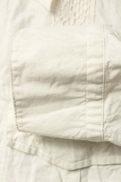 Marine Serre 24AW Logo Embroidery Lace Shirt White Size M