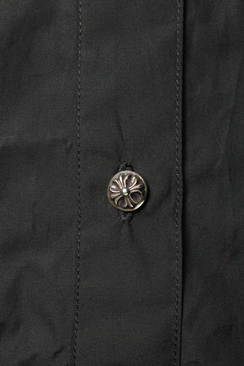 Chrome Hearts CH Cross Ball Long Sleeve Shirt Black/Silver Size S