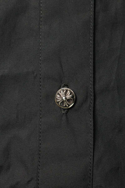 Chrome Hearts CH Cross Ball Long Sleeve Shirt Black/Silver Size S