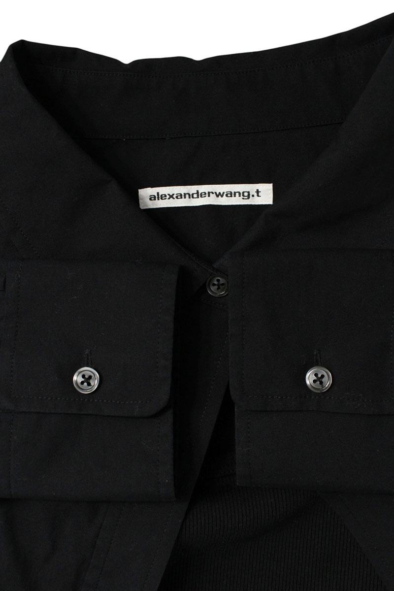 T by Alexander Wang Layered Cropped Bolero & White Size XS